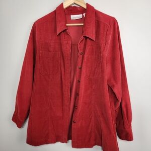 Corduroy Blouse Shacket Size 1X  Soft Comfy teacher Fall Thanksgiving